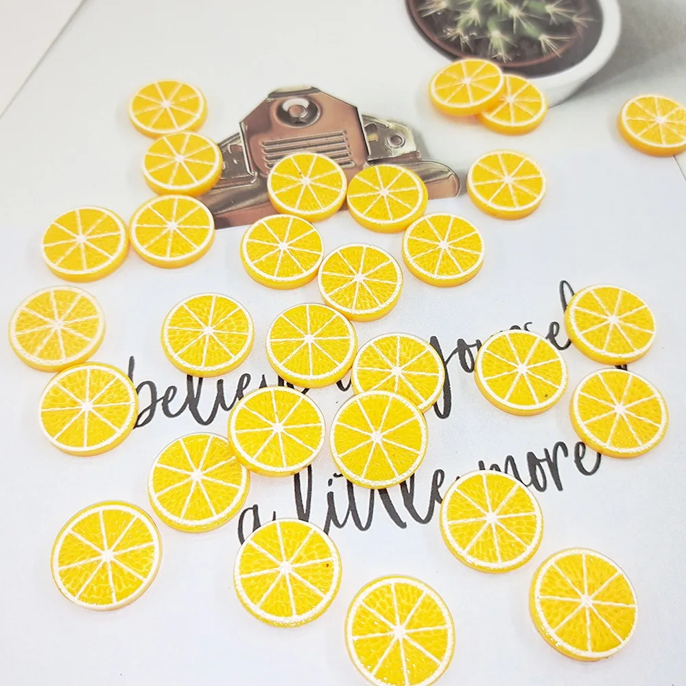 10pcs Simulated Orange Ornament DIY Accessories Fruit Resin Cream Gel Phone Case Model Hair Clip Accessories