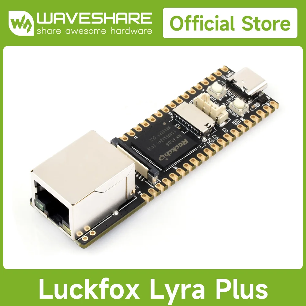 Luckfox Lyra Plus RK3506G2 Микроплата разработки Linux, включает трехъядерные процессоры ARM Cortex-A7 и ARM Cortex-M0