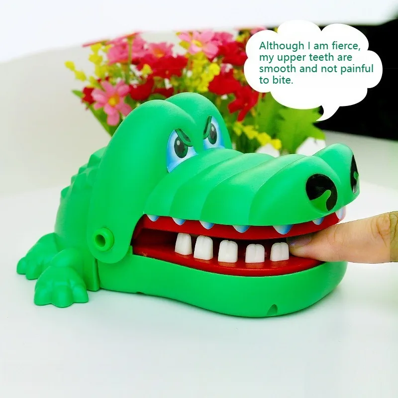 Funny Classic Game Children Prank Toy Simulation Crocodile Bite Finger Party FunnyToy Decompression Toy for Kids Christmas Gift