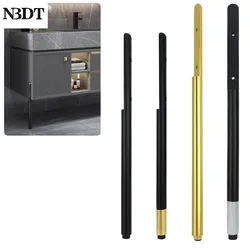 4Pcs Solid Aluminum Concise Slim Round Furniture Leg Brushed Gold Matte Black