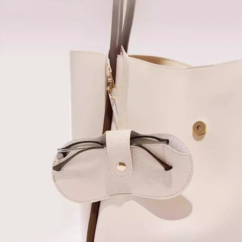 Portable Glasses Bag Soft Leather Sunglasses Pouch Slim Fashion Glasses Case Holder Glasses Organizer Travel Sunglasses Pouch