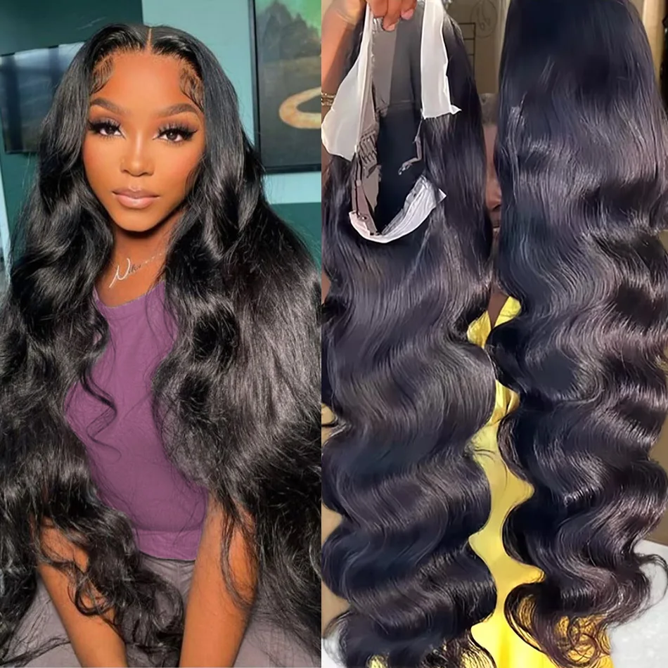 

Body Wave Human Hair Wigs 13X6 Hd Lace Frontal Wig 100% Human Hair 250 Density For Women Pre Plucked Brazilian Hair Wigs 40 Inch