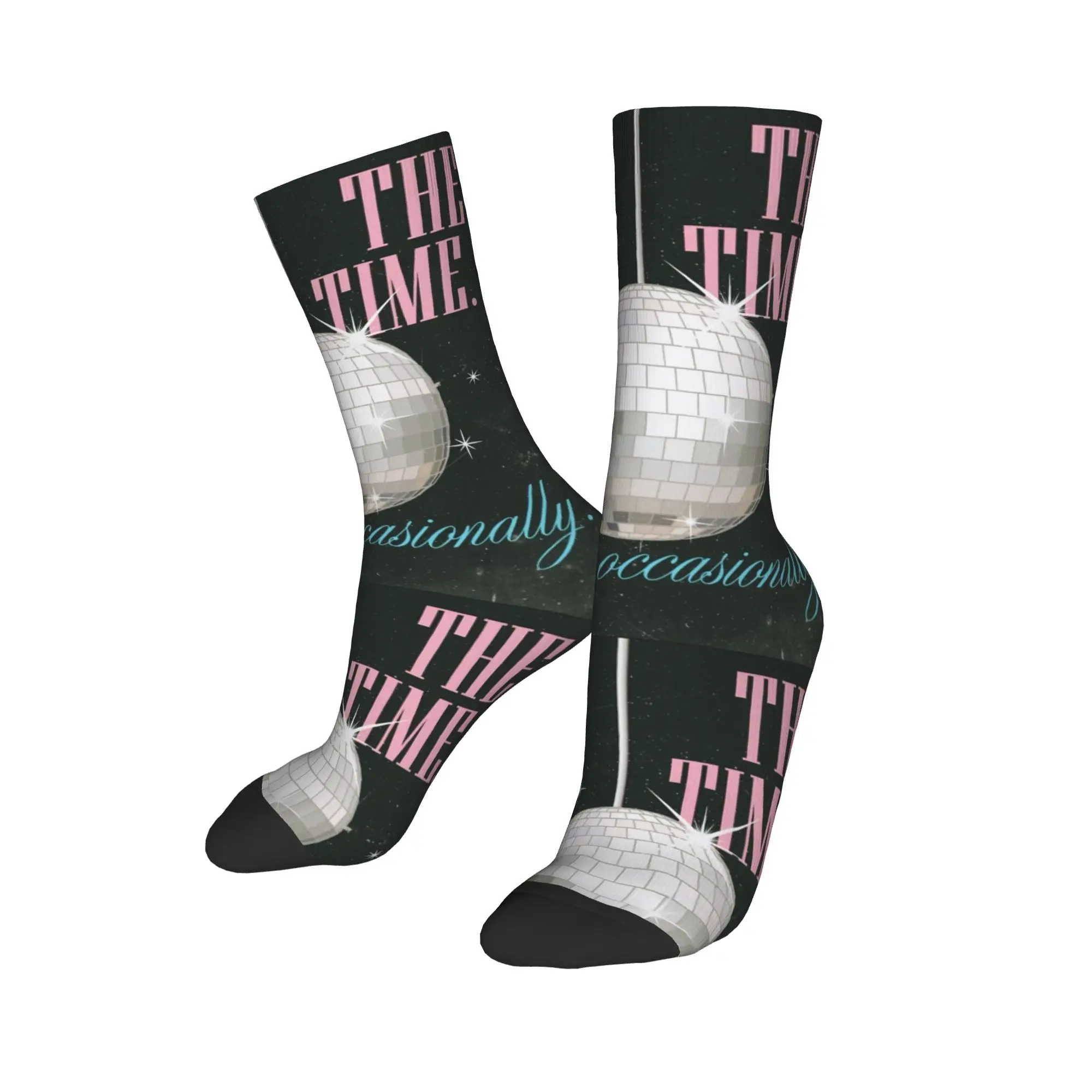 

Забавные мужские носки Happy Funny в стиле Harajuku Harrys Styles Kiss All The Time Disco, полиэстеровые, для женщин, летние, осенние