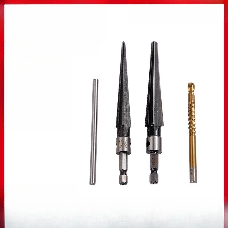 Cemented Carbide Taper Countersink Drill Bit, Round Shank T Shape Wood Reamer, Hand Use Hole Enlarging Chamfer Cutter for Wood