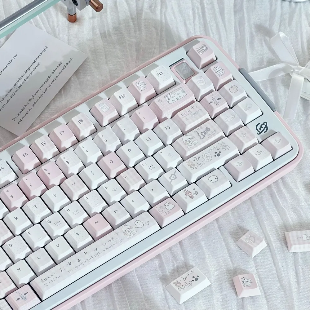 Sleepwalking Syndrome Keycap Set PBT Cherry Profile Shine Magnetic Switch Compatible Mechanical Keyboard Keycaps Pc Accessories