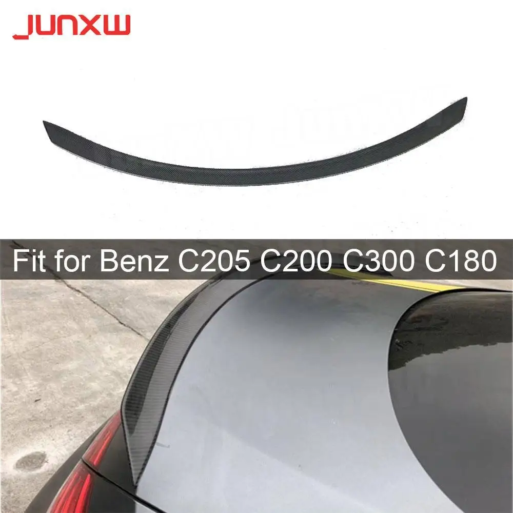 For W205 Carbon Fiber Rear Boot Spoiler Wings For Mercedes Benz C205 C200 C300 C180 Coupe 2 Door 2015 - 18 Rear Spoiler