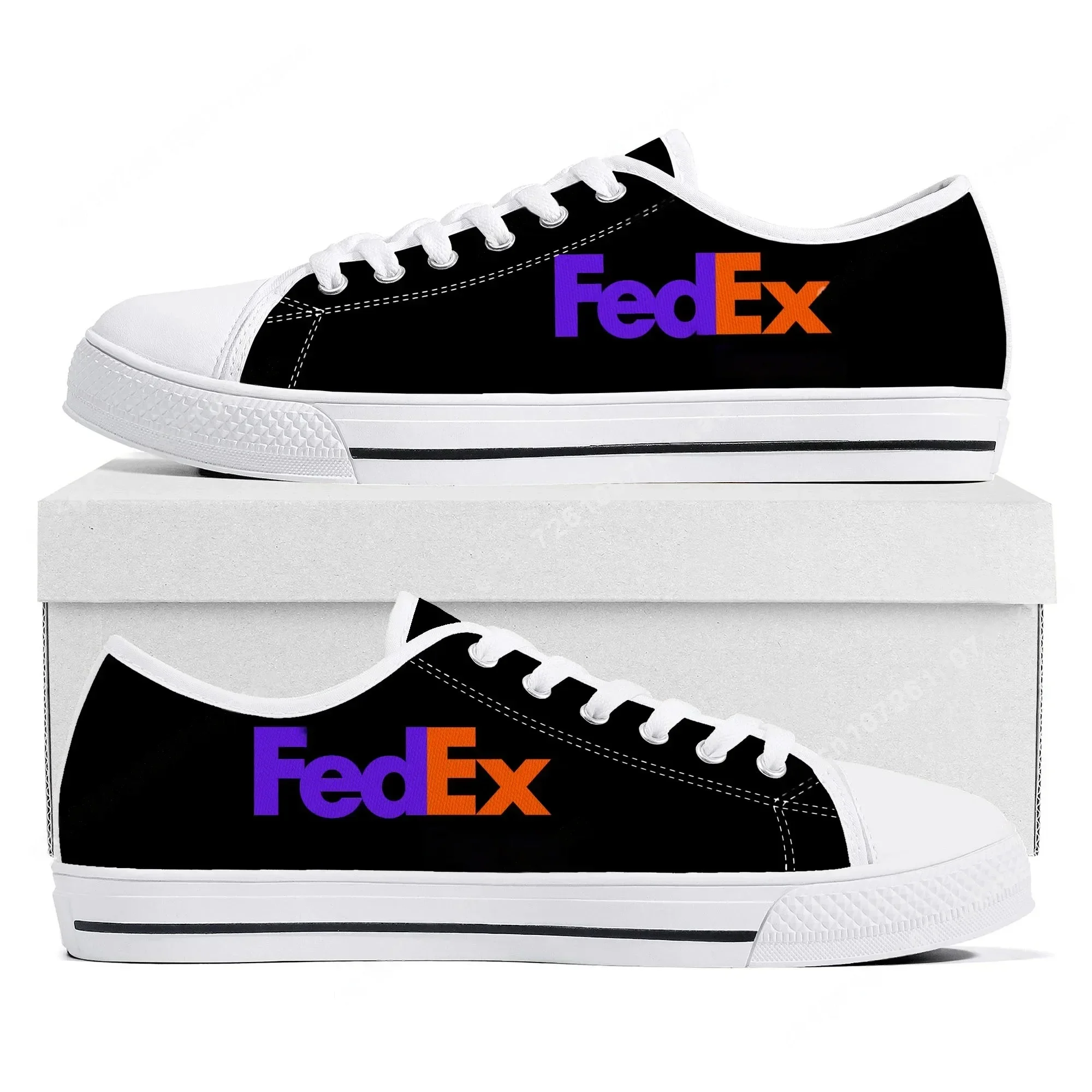 

Кроссовки FedEx Low Top для мужчин, женщин и подростков, высококачественные кеды из канваса, повседневная обувь для пар, кроссовки на заказ.