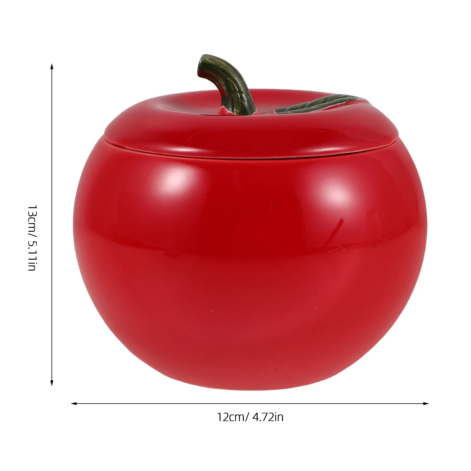 Apple Shape Ceramic Soup Pot Lidded Small Stew Bowl Candy Color Porcelain Stockpot Christmas Table Decor Soup Noodle Bowl