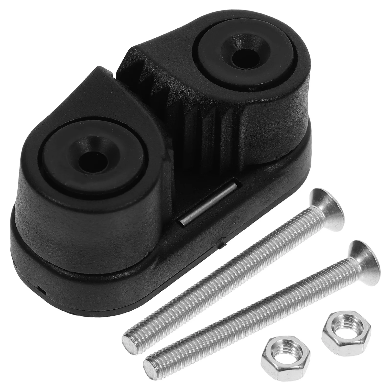 

1Pcs Nylon Cam Cleat Black Composite Wear-Resistant Cam Tooth Clamp for Boat Sailboat Kayak with 2 Row Bearing Balls Quick