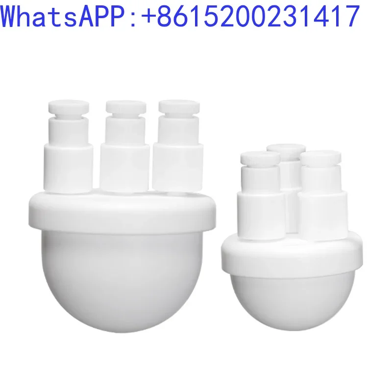 PTFE three-port flask F4 PTFE round bottom flask 100ml/250ml/500ml/1000ml (1PCS)