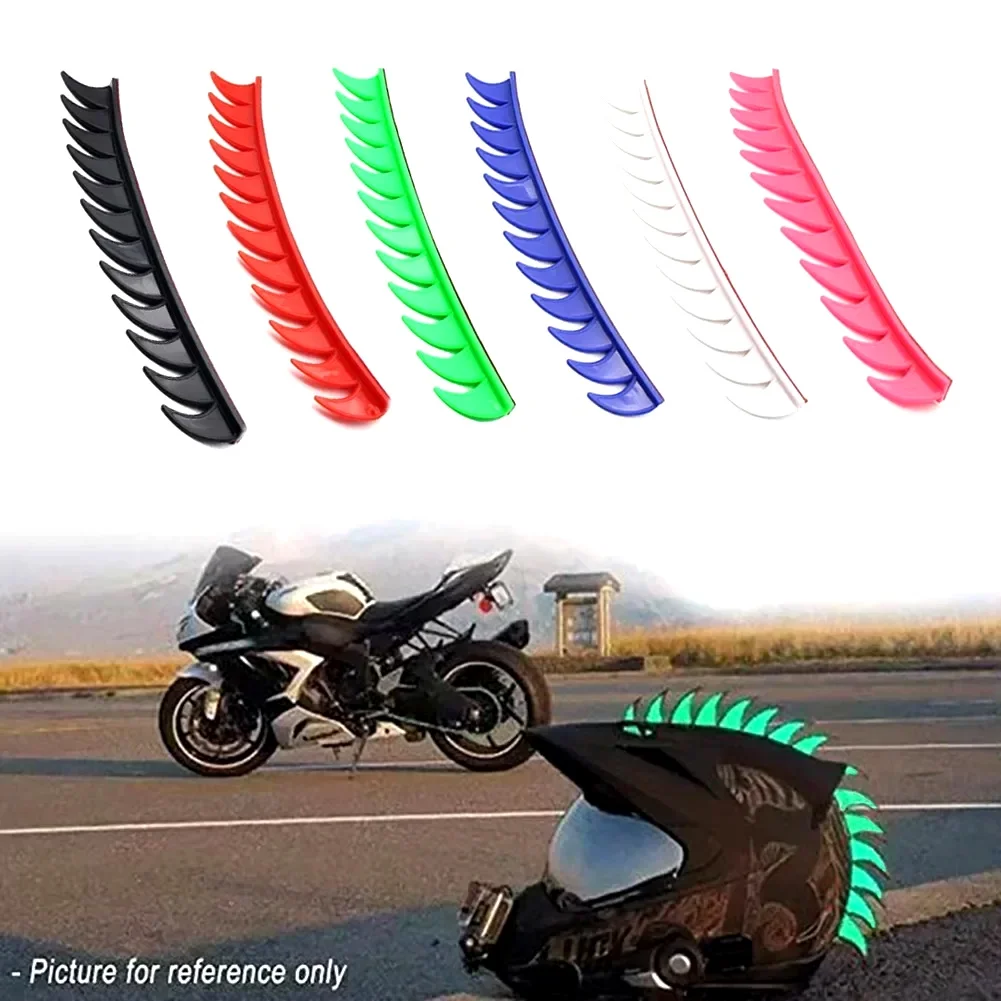 

Rubber Dirt Biker Motocross Mohawk Biker Helmet Mohawks Spikes Motorcycle Helmet Mohawk Sticker 5 Color Reflective Universal