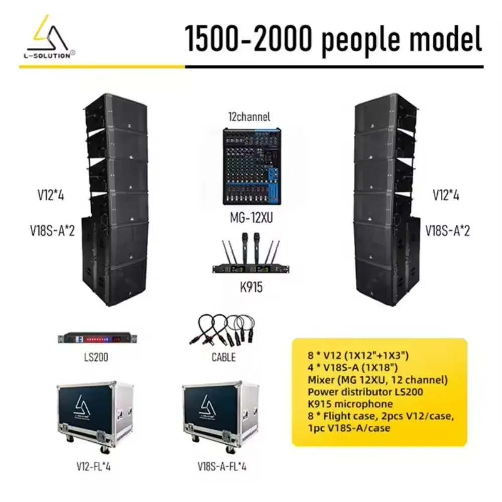 Picture 3: Stage Sound Equipment Complete Band Speaker Music Set Array Speakers System Complete Music System Line Array Set
