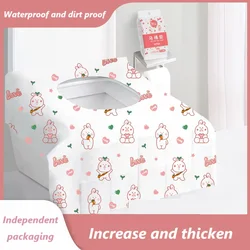 5Pcs Portable Individually Large Waterproof Toilet Cover Anti slip thickening Toilet Seat Covers Disposable for Toddlers Adults
