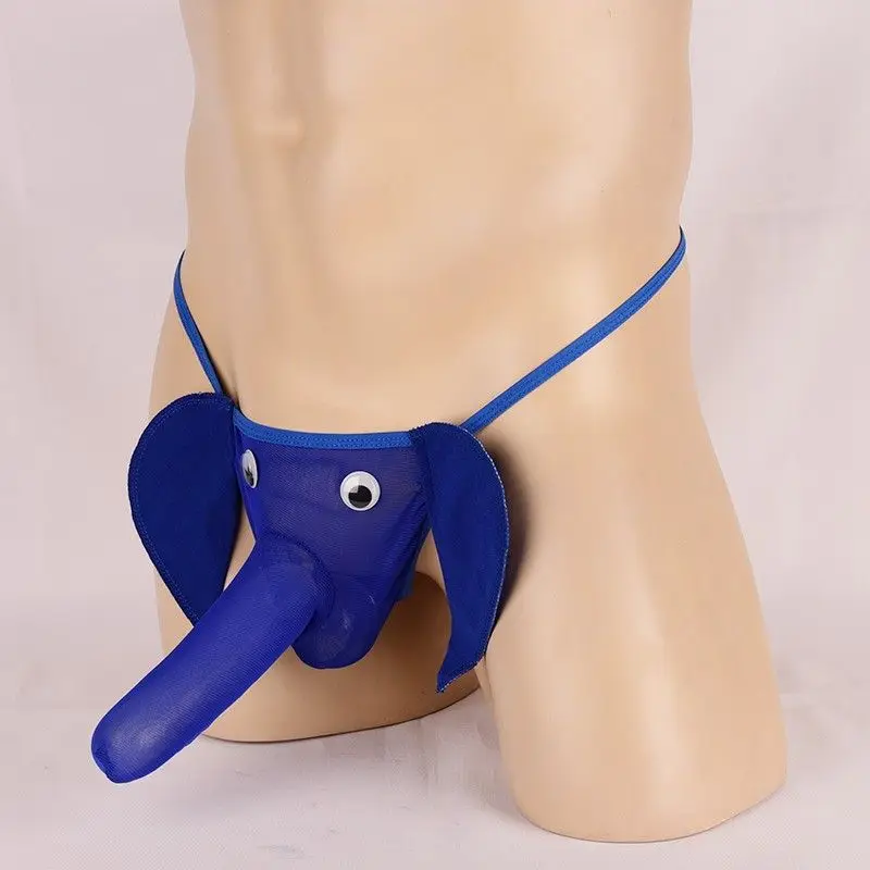 ホットな男性用象鼻Tバックソングメッシュセクシーアダルト下着、面白いペニススリーブオナホール、男性用ランジェリー、ゲイ向け