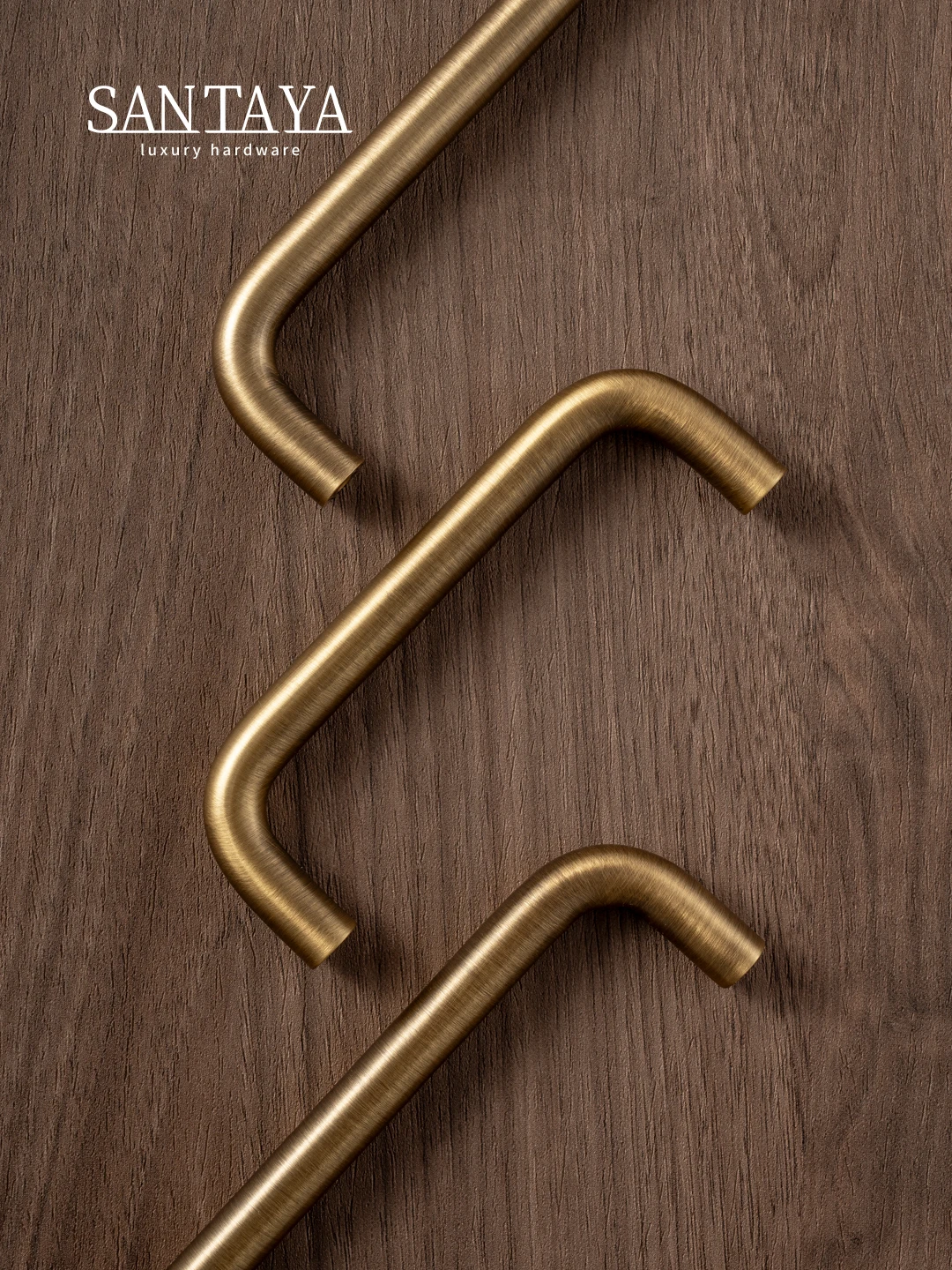 U-Shaped Antique Brass Cabinet Pull 3