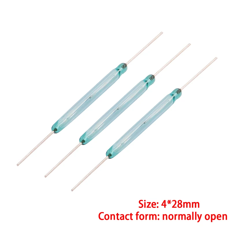 5PCS Reed switch Magnetic Switch 4x28MM Normally Open Magnetic Induction switch DIY Magnetic Reed Switchs Electronic NO