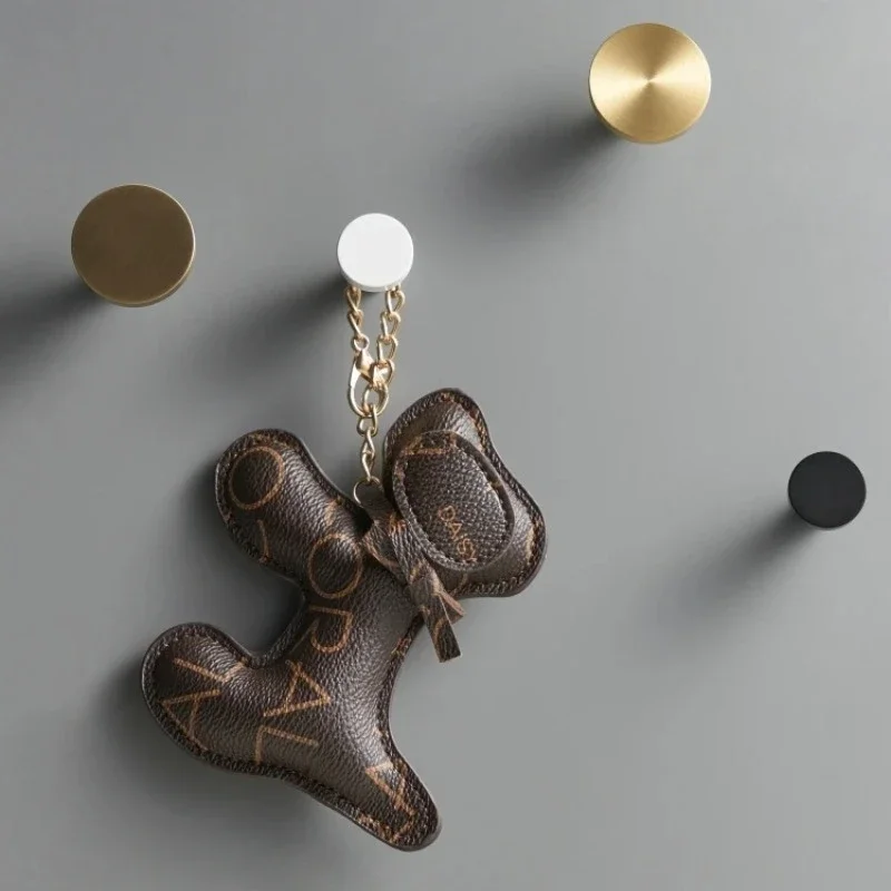 ทองเหลืองวงกลมทองสีดําโบราณสีขาวตู้เฟอร์นิเจอร์ Knobs ผนังห้องน้ําเสื้อผ้า Hook Handle