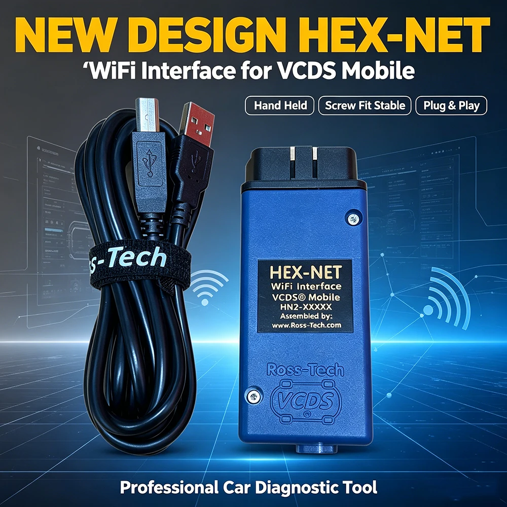 2026 NEU Mit WiFi-Schnittstelle VAG HEX V2 Unterstützt 2026 für VW Audi Skoda Seat Auto COM VAG COM Diagnose VCDS Werkzeuge