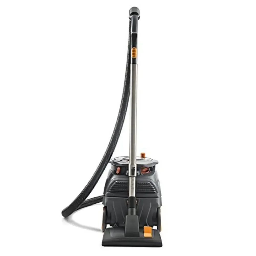 Canister Vacuum 3.5 gal Grey/Orange Eco Quiet Ergo Design