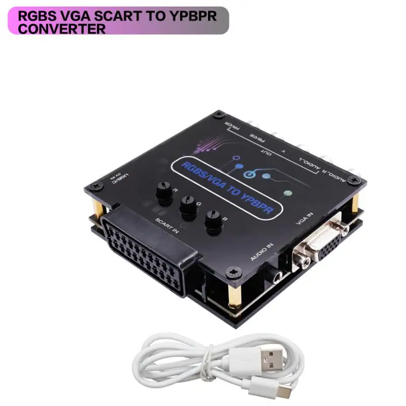 Game RGB To Color Difference Component Converter RGB To Ypbpr\Scart To Ypbpr\VGA To Ypbpr Transcoding Supports 1080p Signal