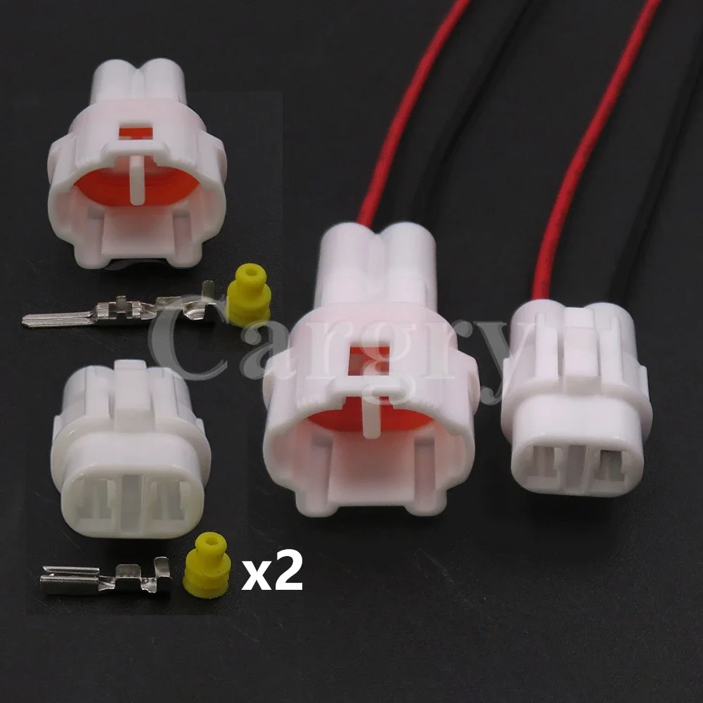 1 Set 2P 6180-2321 6187-2311 Automobile Wire Harness Waterproof Socket AC Assembly Car Male Female Docking Connector For Honda