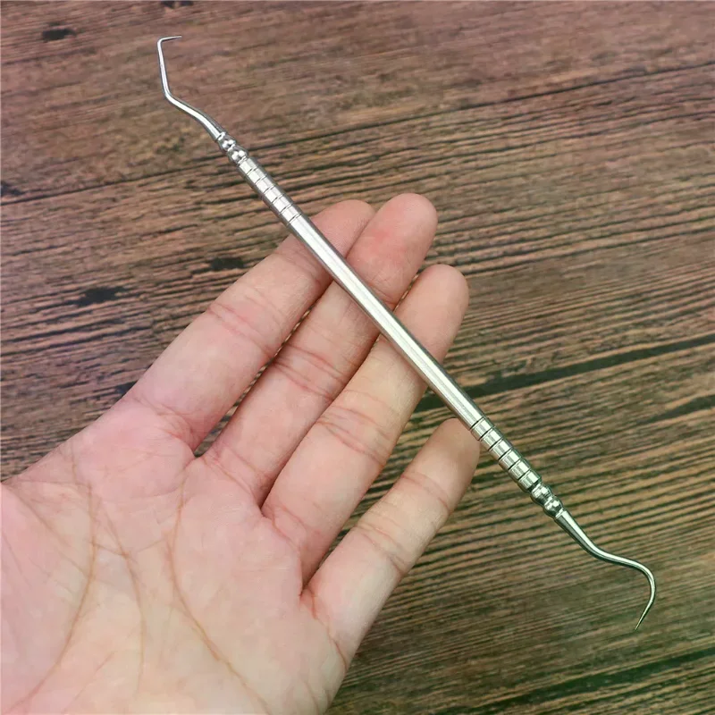 /ACR/Double Ends Stainless Dentist Teeth Clean Hygiene Probe Hook Pick 1Pc