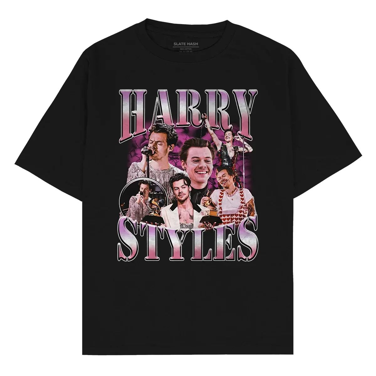 Harry Styles Vintage Bootleg Portrait T Shirt Unisex Loose Fit Cotton Retro Singer Graphic Casual Short Sleeve Fan Tee