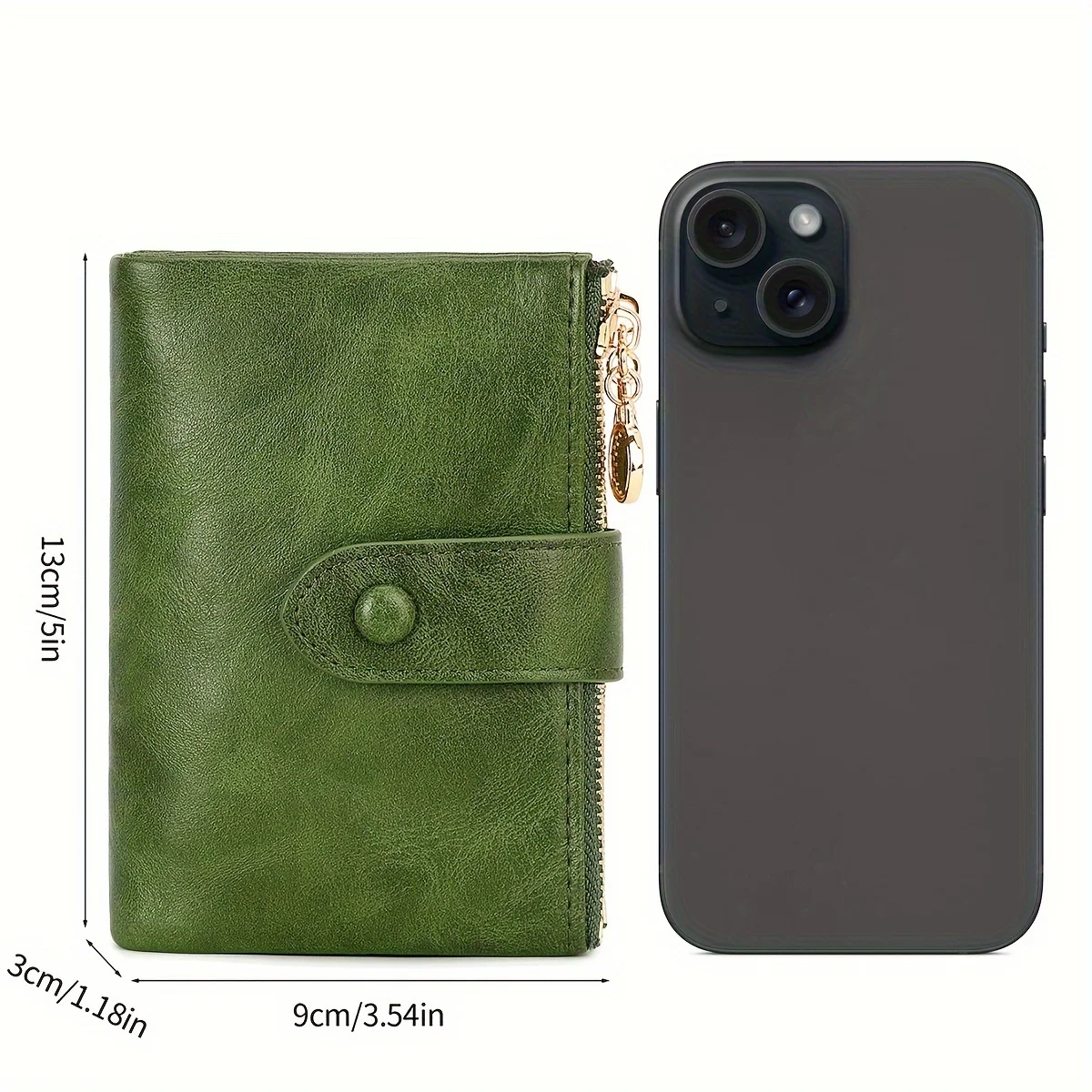 Vintage women's and men's wallet, short 30% off wallet card bag, simple thin anti-theft brush (RFID)