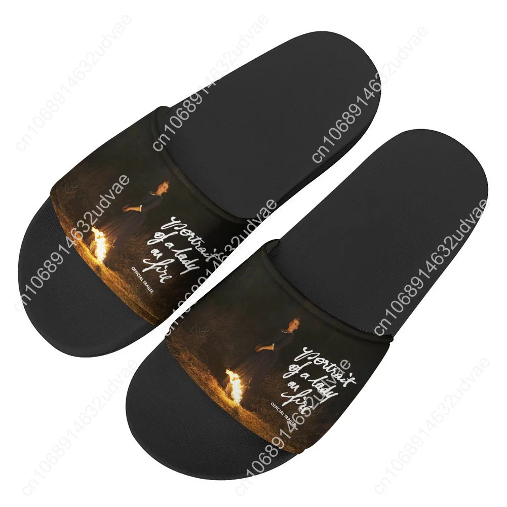 

Portrait Of A Lady On Fire Sandals Home Slippers Water Shoes Men Women Teenagers Sandal Bathroom Beach Pool Custom Made Slipper