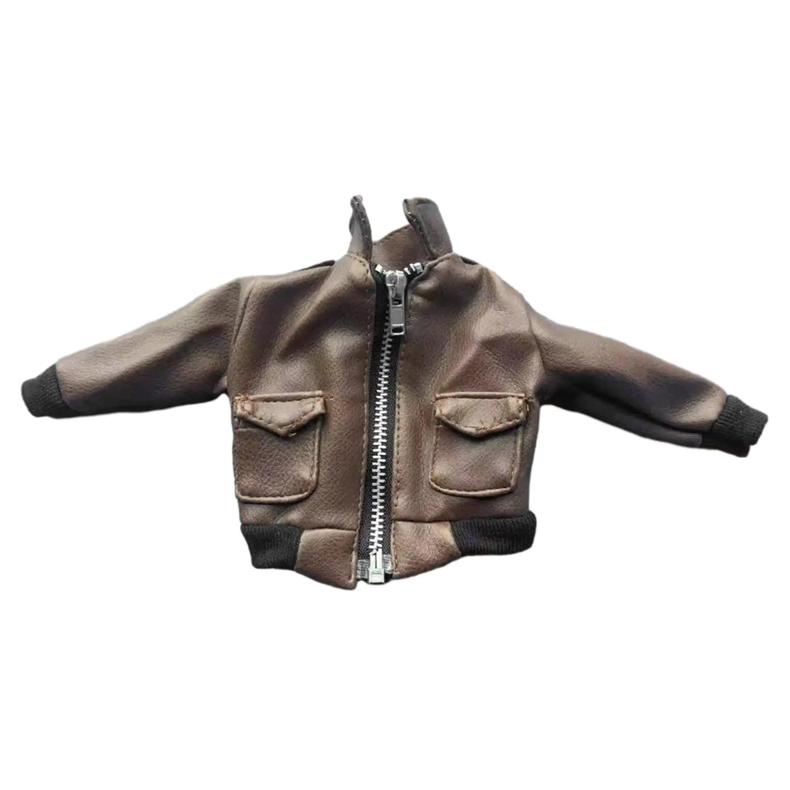 1/6 Scale Action Figures Jacket Doll Decor Cosplay Stylish Soft PU Outfits Doll Pilot Clothing 12 inch Male Figure Coat