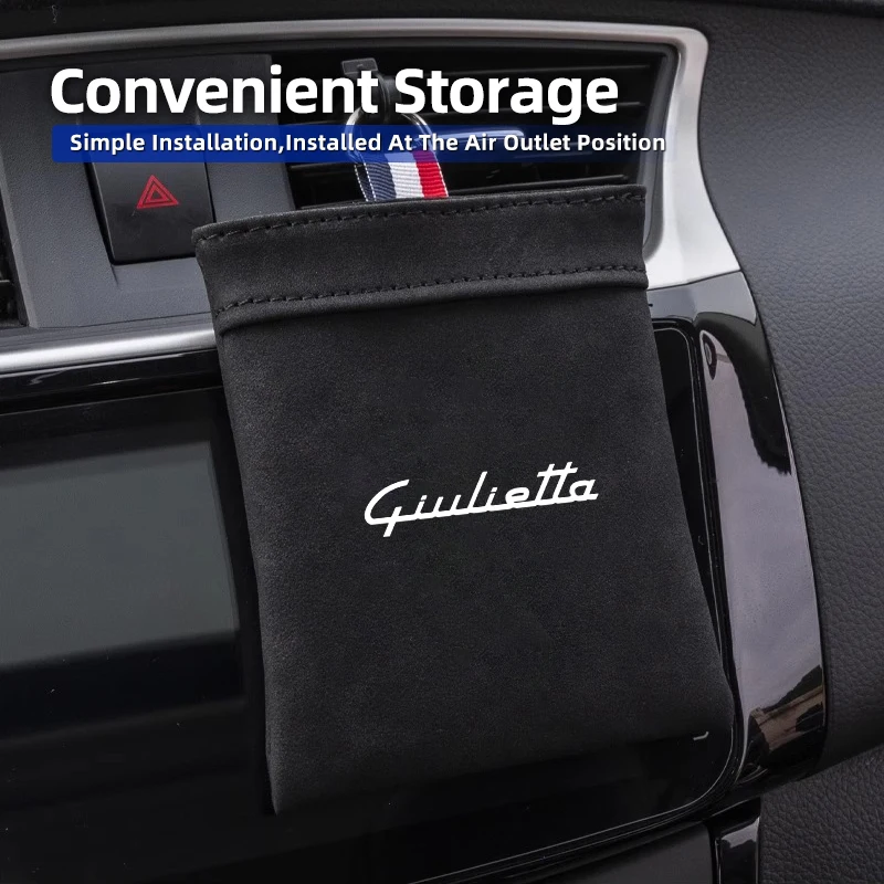 سيارة منفذ الهواء حقيبة التخزين منظم لوحة القيادة ل ألفا روميو جوليتا 159 147 156 166 ميتو جوليا GT Stelvio نغمة الملحقات