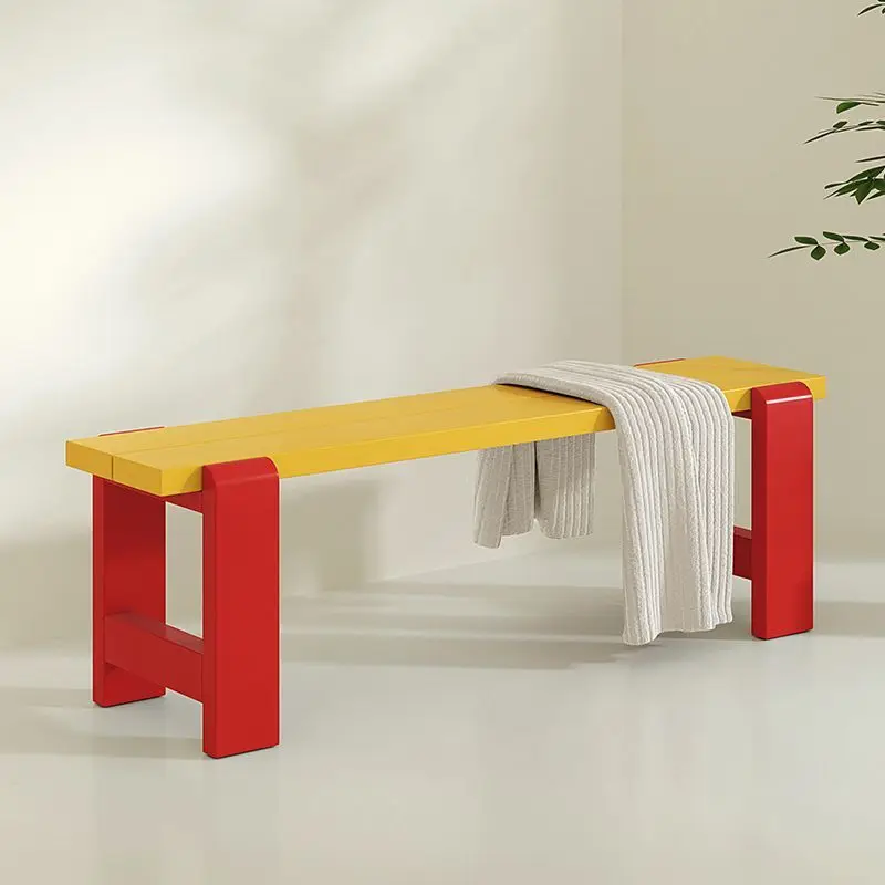Metal Shoe Changing Stool Modern Creativity Decorative Bench Rectangular Entrance Chairs Home Interior Living Room Furniture