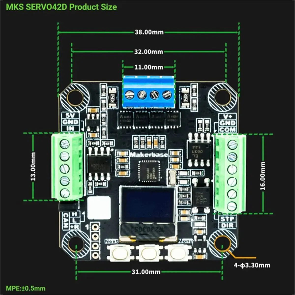 SERVO42D CAN MB NEMA17 Stepper Motor Driver Kit for CAN 3D Printer Motor Closed Loop for Gen_L FOC Efficient