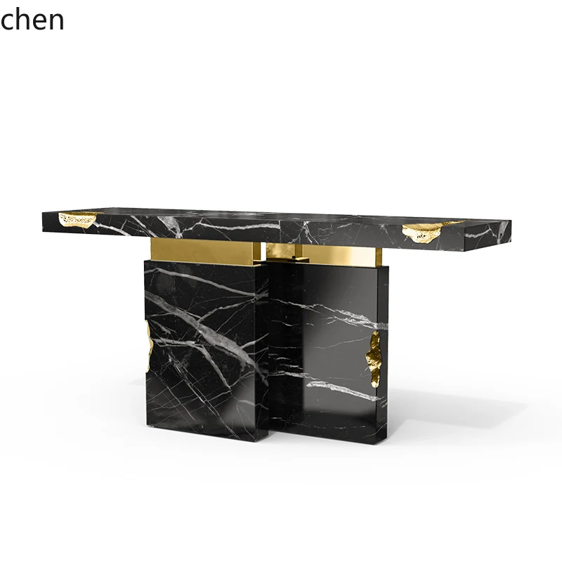 HT  Italian light luxury marble entrance table, new design decorative table, entrance hall entrance table