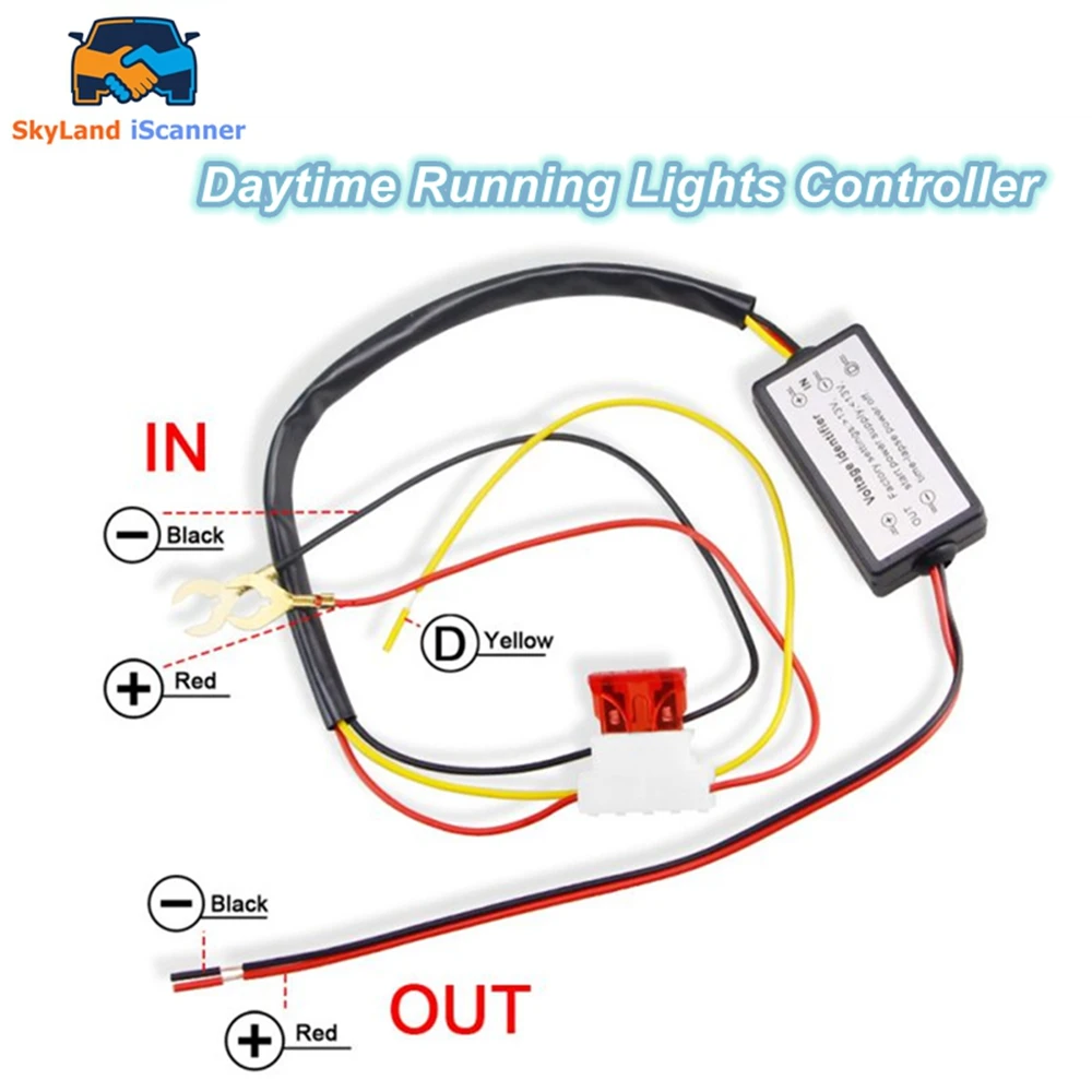 2026 New DRL Controller Auto Car LED Daytime Running Light Relay Harness Dimmer 12-18V Fog Light Controller Delay Light or Line