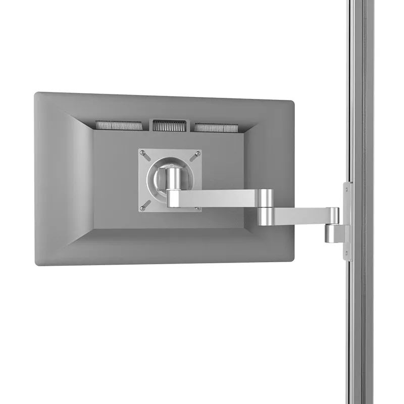 Swivel Monitor Wall Mount Bracket Arm Stand VESA 4040 Aluminum Profile Rotating Hanging Holder for Industrial Screen Displays