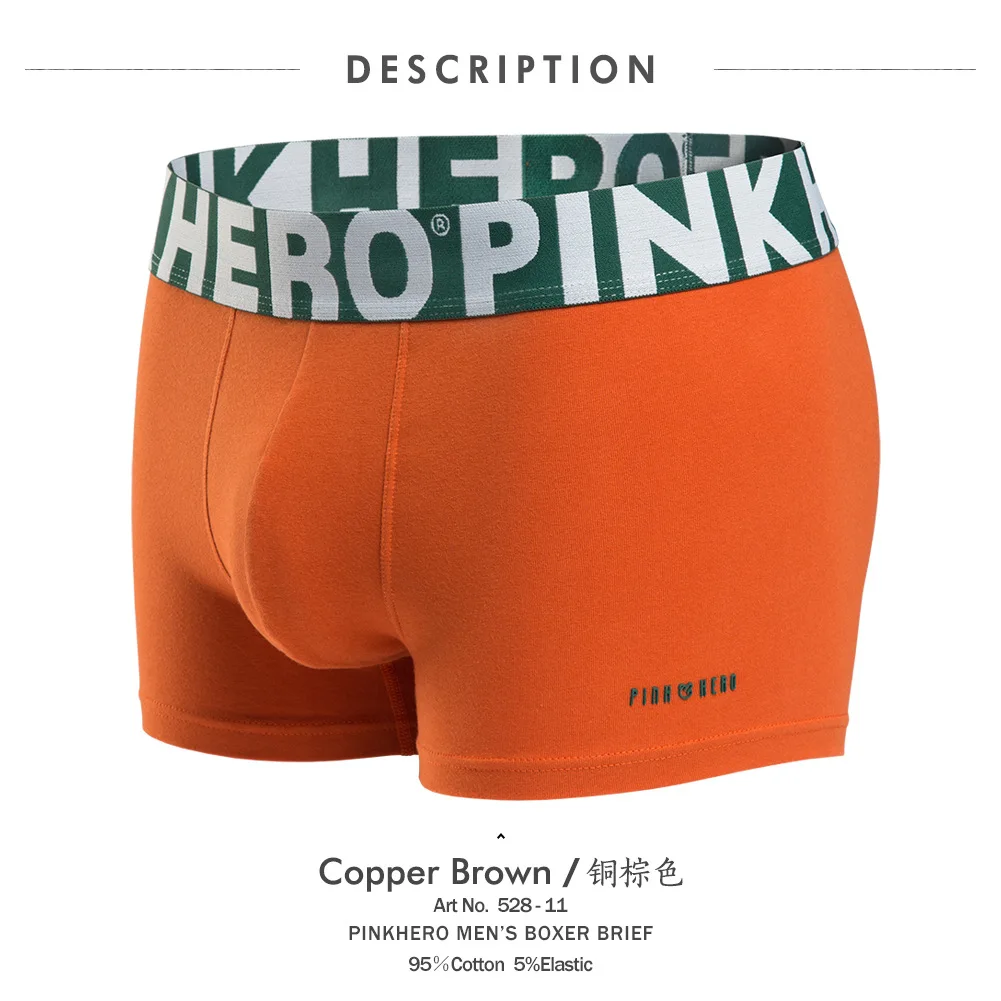 PINK HERO Fashion Men Shorts  Men Comfortable Cotton Underwear Boxer Briefs fancy underwear boxers for men boxer shorts