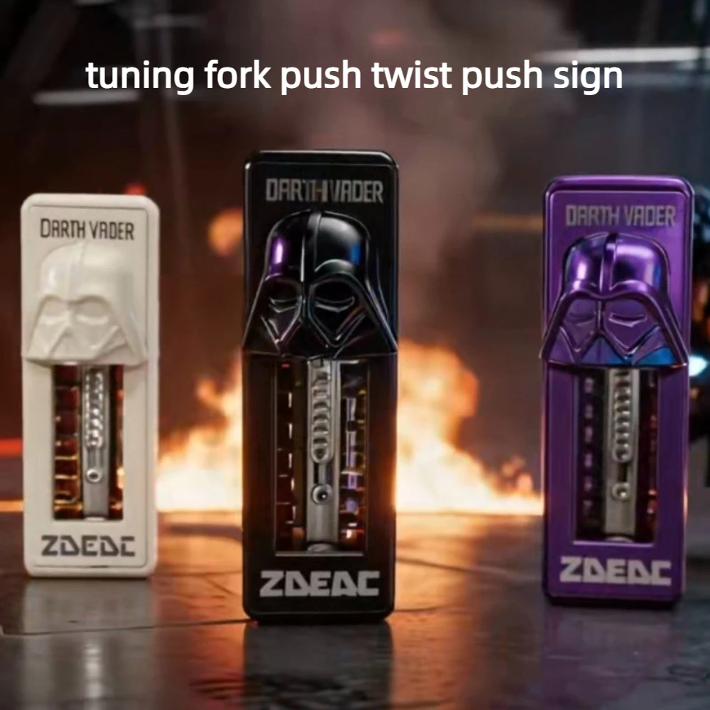 ZDEDC diapasón de Metal guerrero negro trinquete mecánico denso empuje directo yema del dedo tarjeta de empuje juguete de descompresión