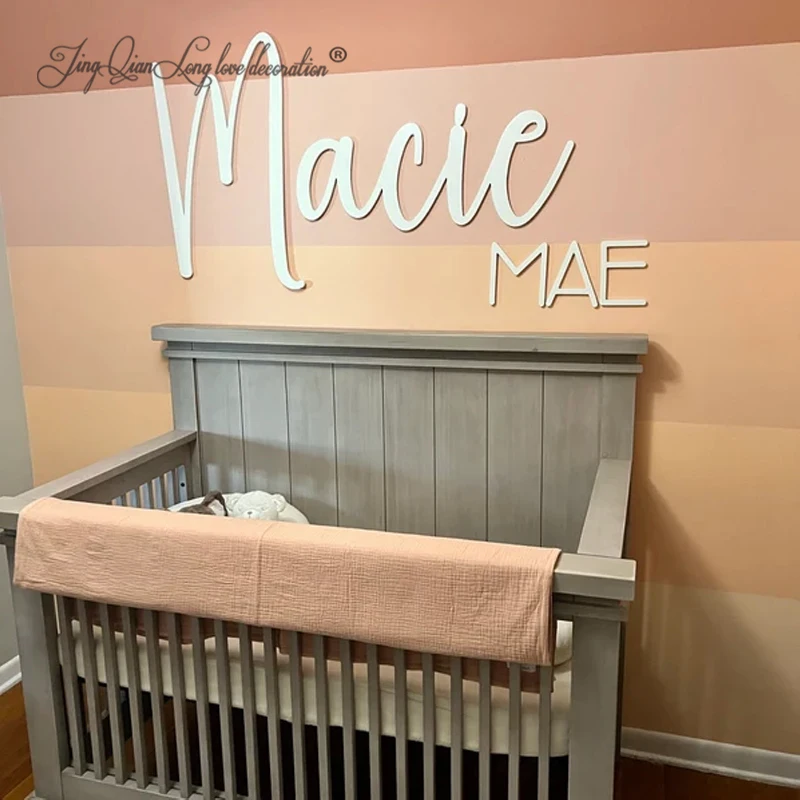 Personalized 3D Nursery Baby Name Sign  Custom Wood Name   Handcrafted Baby Room Decor
