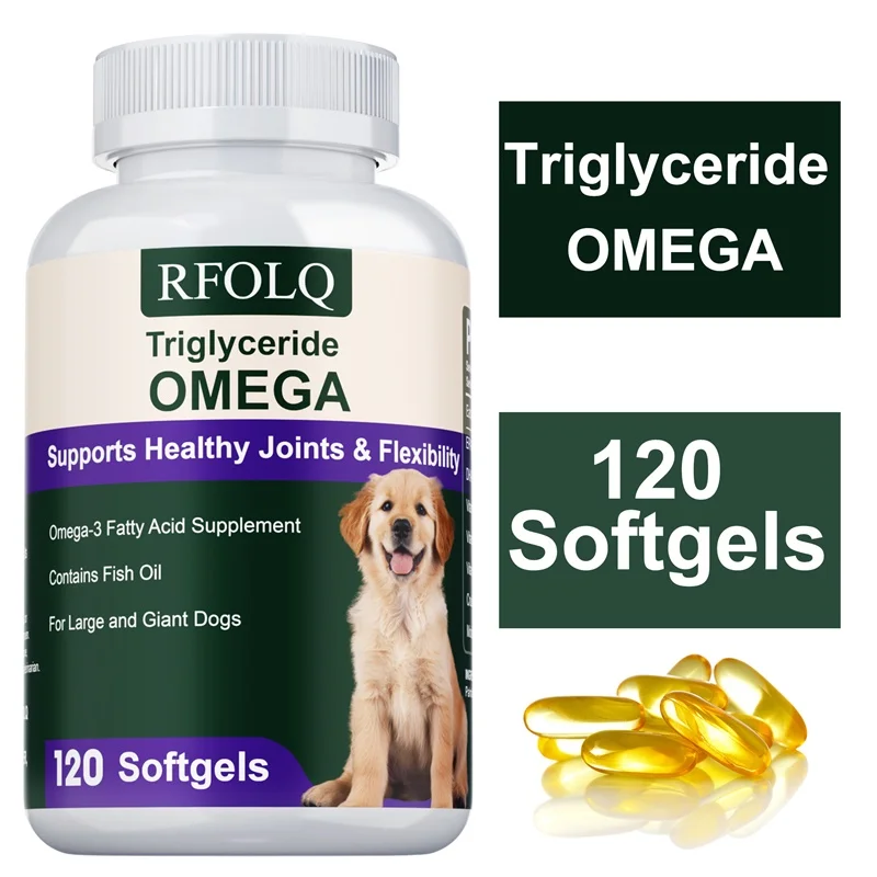 

Fish Oil Supplements for Dogs' Joint Care - Maintain Healthy Joints and Connective Tissues, Improve Joint Flexibility