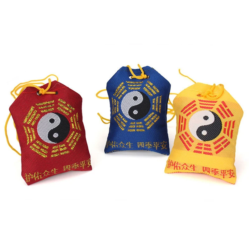 Taoist Blessing Bag Keychain Amulet Bless Peace Eight Trigrams Talisman Bag Cloth Peace Talisman Bag Talisman Bag Taoist Article