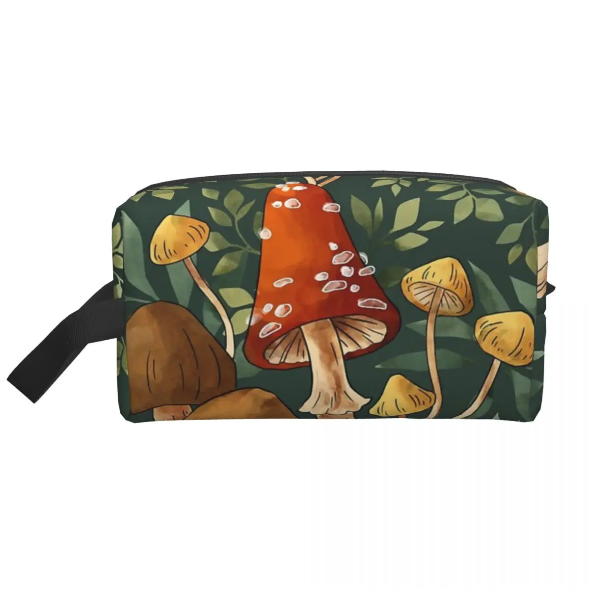 Woodland Mushroom Spray Pencil Case for Kids Pen Box Pencil Bag Stationery Supplies Women Organizer Pouch