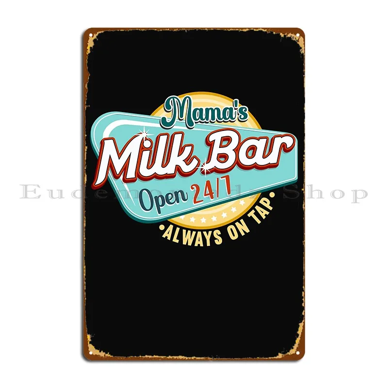 Mama S Boobery Milkshake Breast Milk Bar I Breastfeeding Metal Sign Create Custom Cave Cinema Rusty Tin Sign Poster