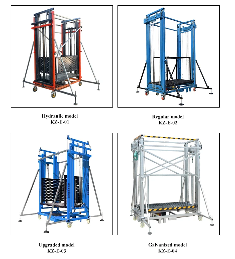 New Electric Scissor Lift Elevator Foldable Remote Control Scaffold Platform for Ladder Cripple Scaffolding Mobile Work 300kg