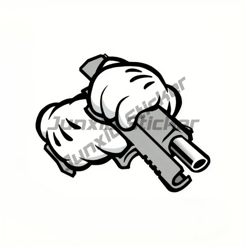 Buy Handlebar Gun and Stick-It Can Warn Others, Suitable for Car Body Stickers, Glass Stickers, Motorcycle Decoration Decals