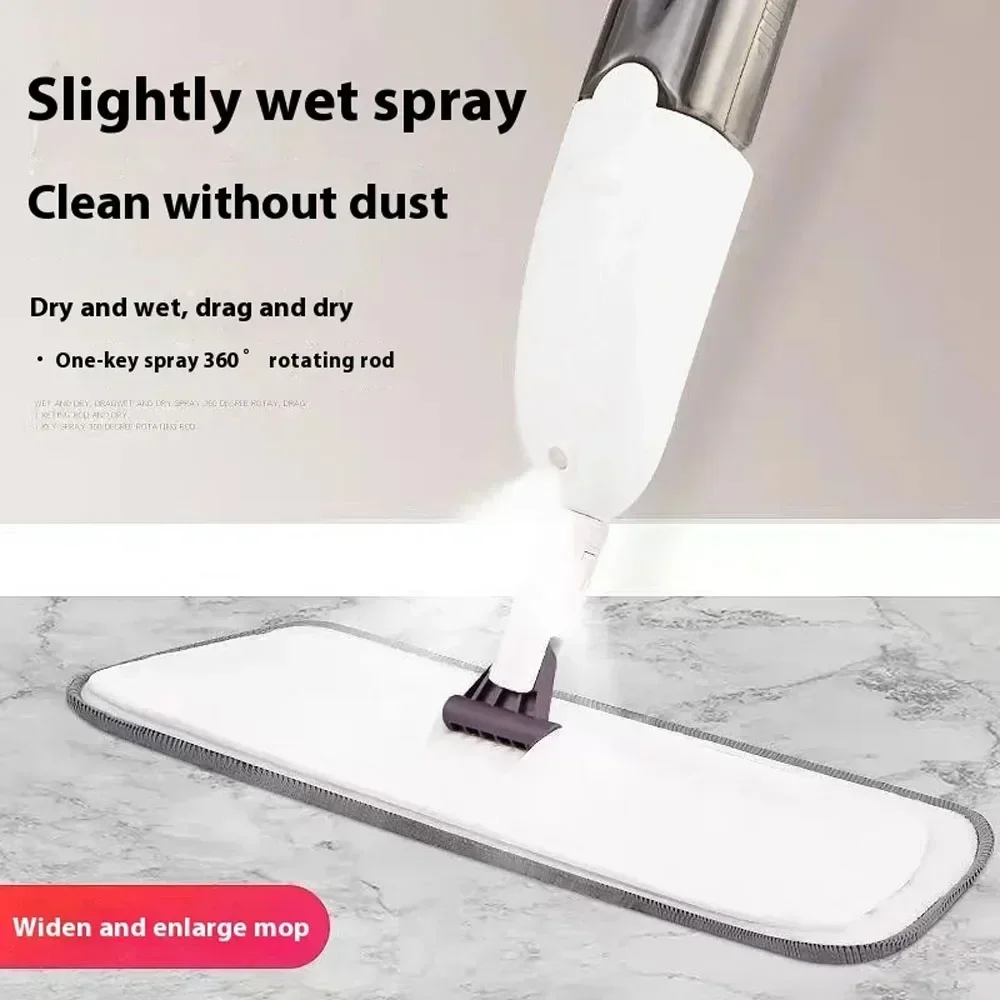 Spray Mop For Household Kitchen Tile Floor Cleaning 360 Rotary Mop Reusable Microfiber Cloth Spray Mop Household Cleaning Tools