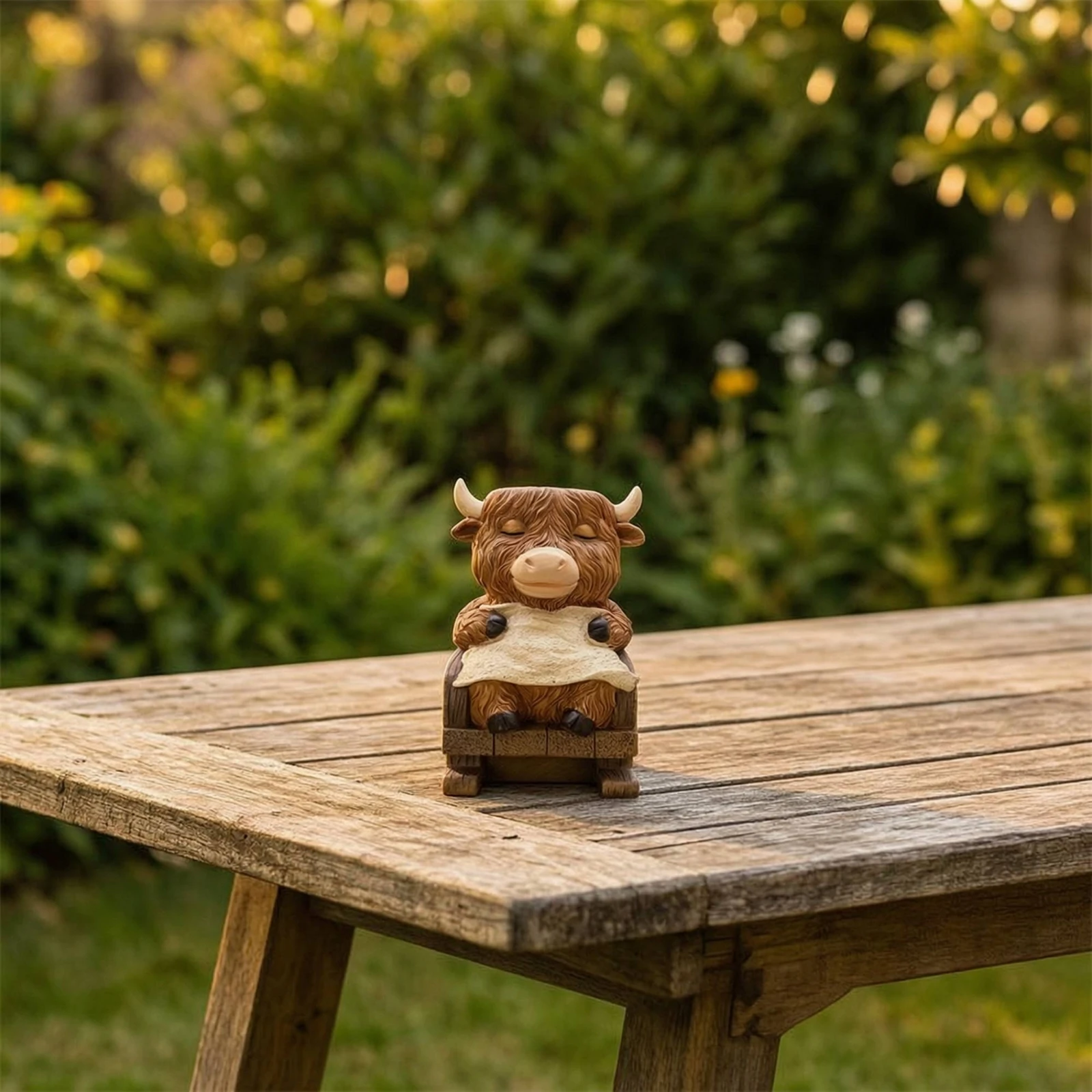Character Planter Resin Planter with Rocking Chair Flower Pot Compact Cute for Desk, Shelf