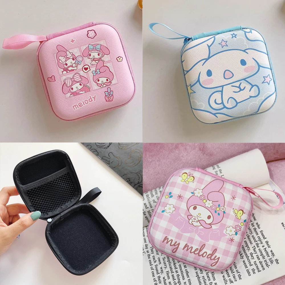 9.5x9.5cm EVA Zipper Bag Storage Case For Airpods U Disk Data Cable Bluetooth Headset Organizer Portable Earphone Box