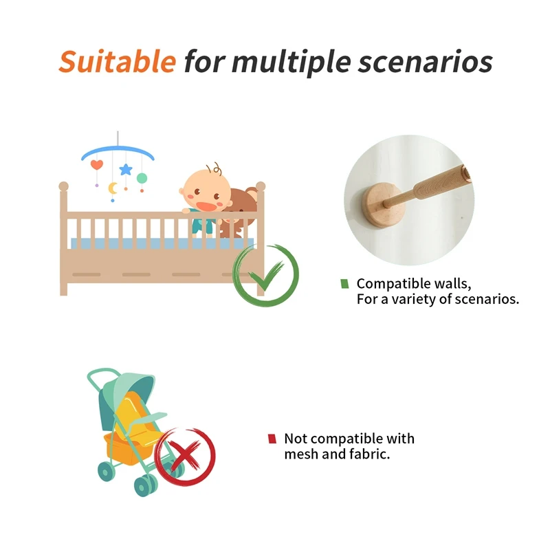 Baby Rattles Crib Mobiles Toys  0-12 Months Mobile Arm for Hanging Bed Bell Newborn Toddler Rattles For Musical Toys Birth Gifts