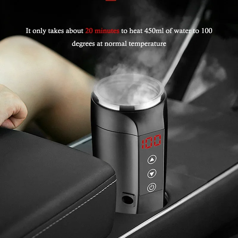 Fashion Stainless Steel Mugs Electric Smart Temperature Mug Heating Car Cup Keeping Drink Hot Cold Back To School